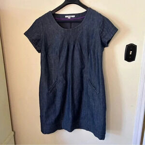 Boden Montmartre Chambray Jean Shift Dress Size 14